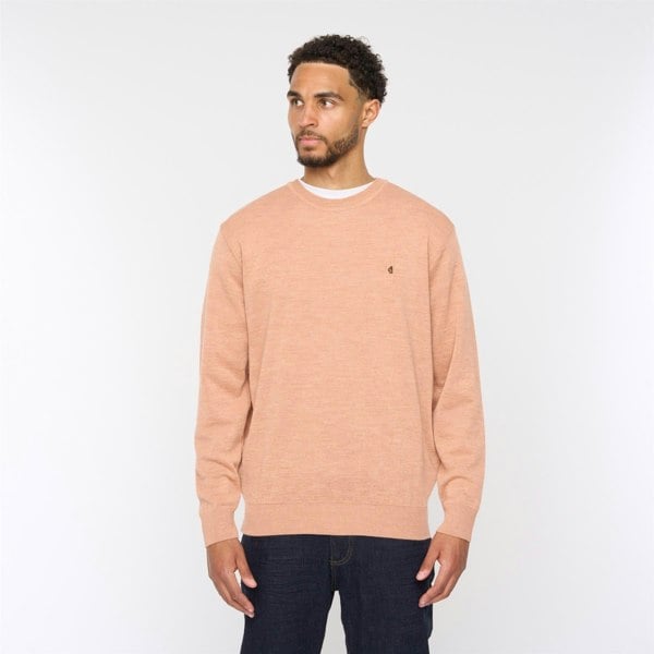 Gabicci G54K04 Mens Plain Crew Kneck Knit Gabicci Classic - PEACH