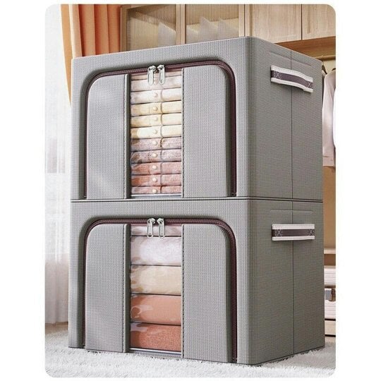 Havendro 100L Clothes Storage Bags Zipped Organizer Underbed Wardrobe Cube Closet Boxes