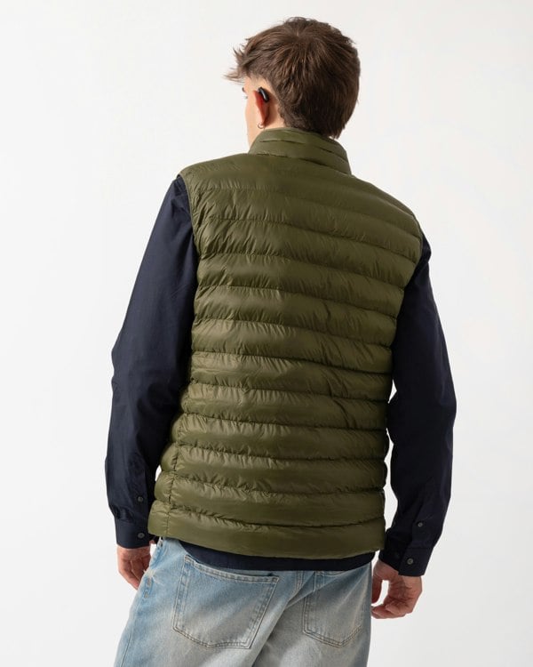 Tommy Hilfiger Packable Recycled Mens Quilted Gilet - Huntsman Green
