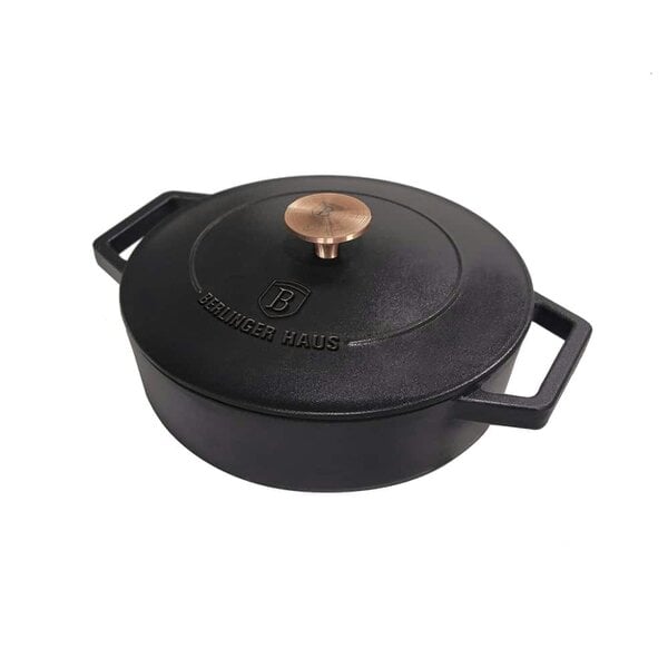 Berlinger Haus Shallow Casserole Cast Iron Berlinger Haus BH-6493 Black Rose
