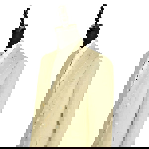 David WeJ Hugo Linen Double Breasted Suit - Sand