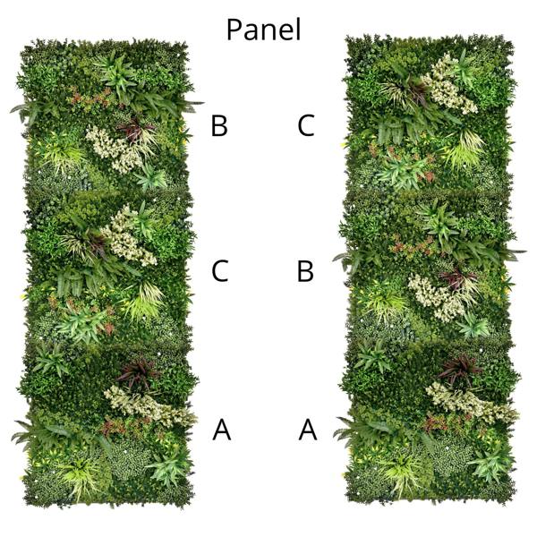 Combo of 3 Gala Premium Artificial Plants Green Wall Panels 1m x 1m - Evergreenery
