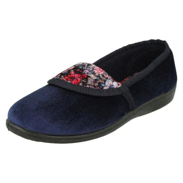 Spot On Ladies Spot On Floral Pattern Slippers