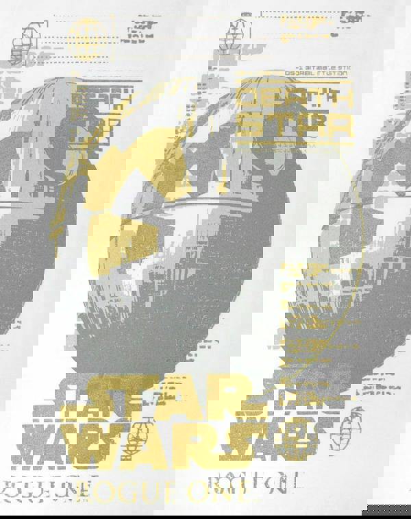 Star Wars Womens White Death Star Print Short Sleeved T-Shirt