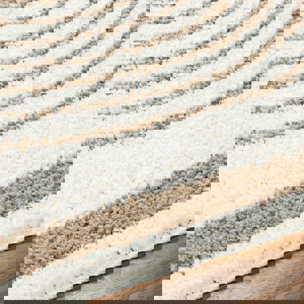 Livabliss Birmingham-Global Black Blue Grey Plush Soft Pile Rug