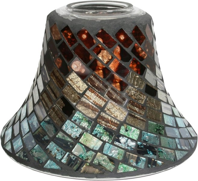 Village Candles Ti/Brwn Met Candle Jar Shade 16cm