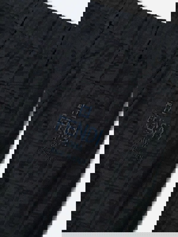 Fendi Kids Fendi Boys FF Jacquard Trousers in Navy