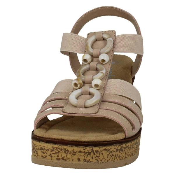 Rieker Ladies Rieker Beaded Wedge Sandals 63778