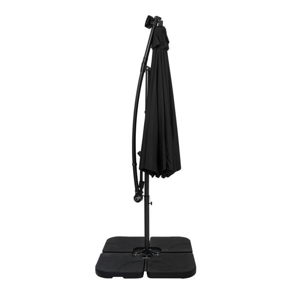 Jardi LED Cantilever Parasol 3m With Square Base – Black