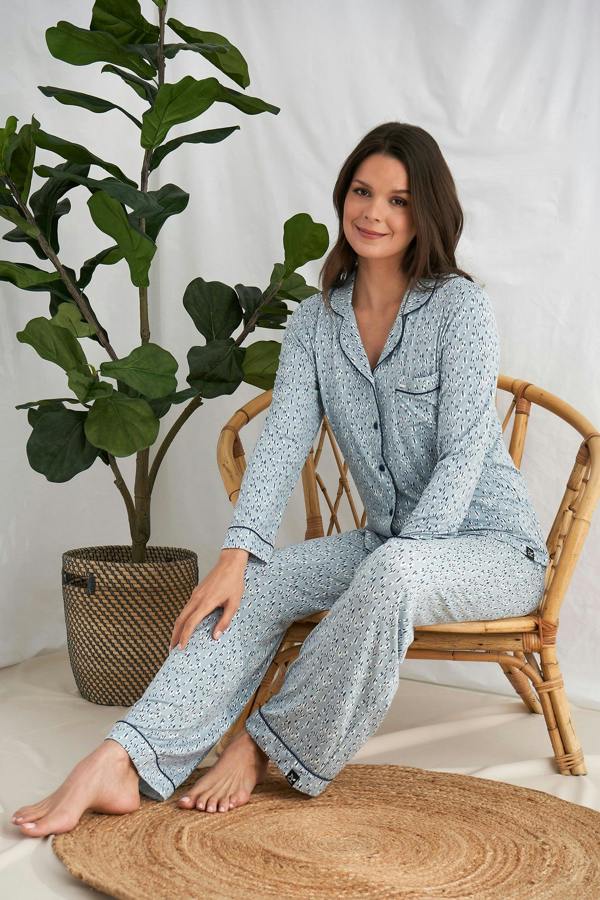 Bamboo Pyjama Set in Heart Splash - Wholesale - Pajamas