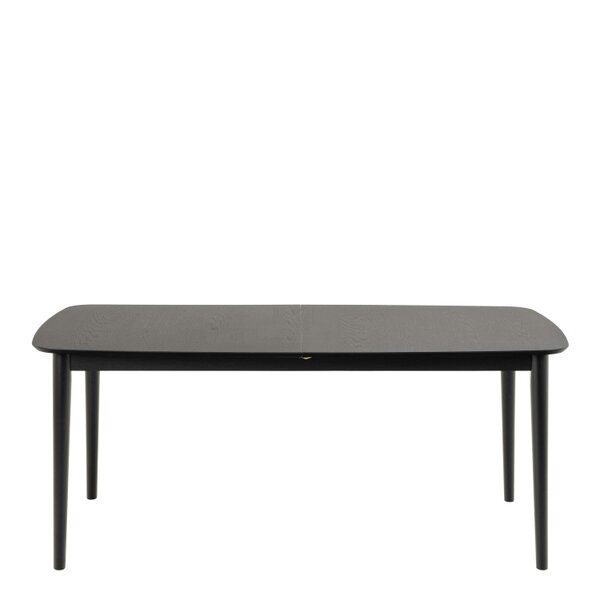 Wyld Haus Novi Sad Black Wooden Rectangular Extending Dining Table