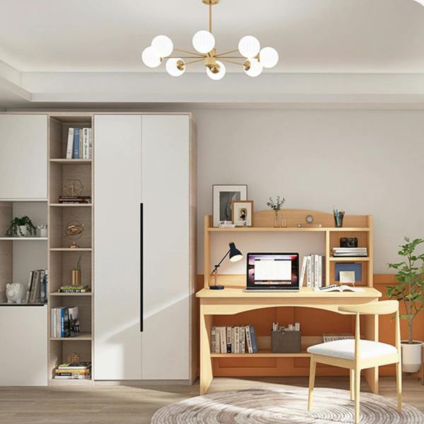 Havendro Computer Desk with Storage Shelves Wooden Home Office Study Laptop Writing Workstation