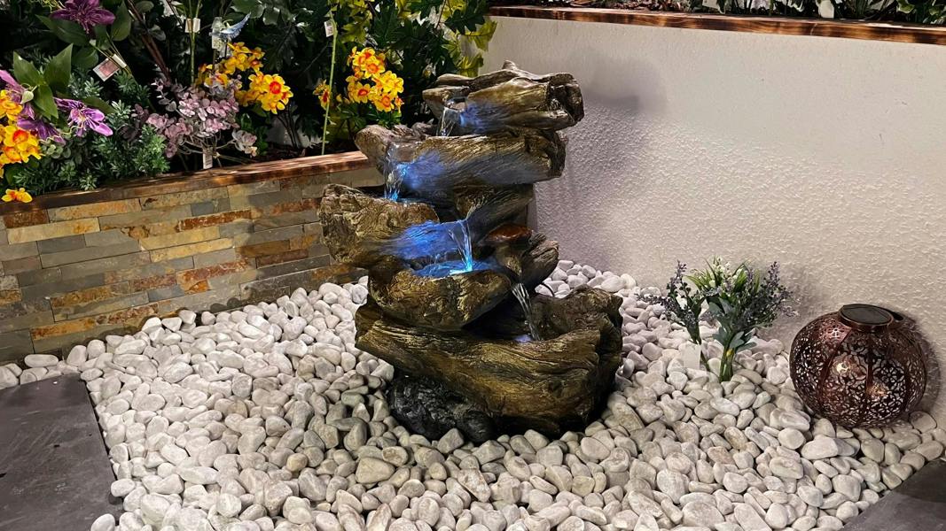 Tranquillity Water Features 5 Tier Wood Cascade Woodland Water Feature