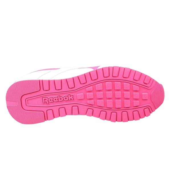 Reebok Childrens/Kids Glide Leather Flat Trainers - White/Pink - 
