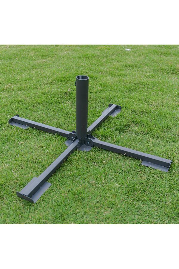 Living and Home Portable Foldable Cross Parasol Base Patio Umbrella Stand