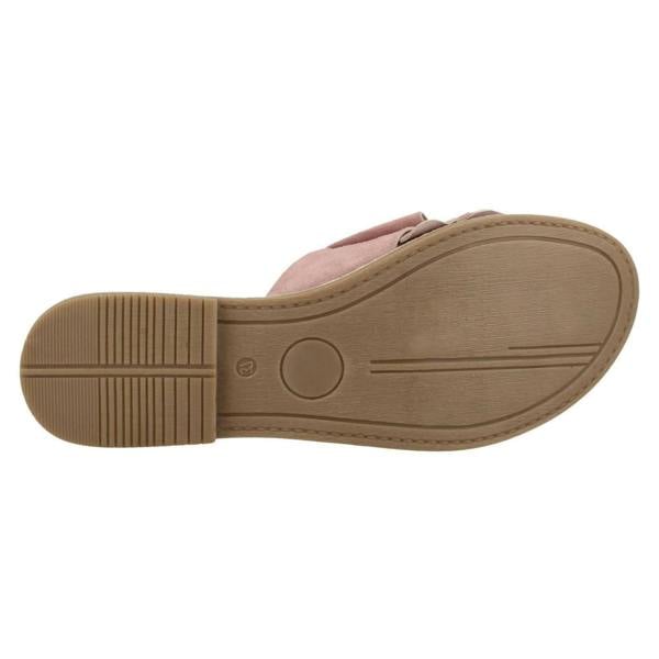Leather Collection Ladies Leather Collection Frill Vamp Mules