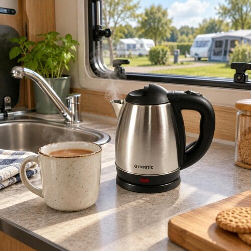 Mestic Kettle for Caravan Campervan Motorhome 1L 800W Low Wattage Mestic UK Plug