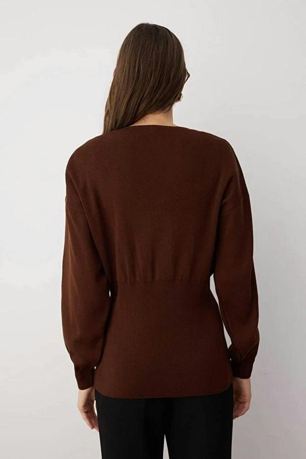 WOVCOR 2-Piece Knit Cardigan-Blouse Set with Button Detail