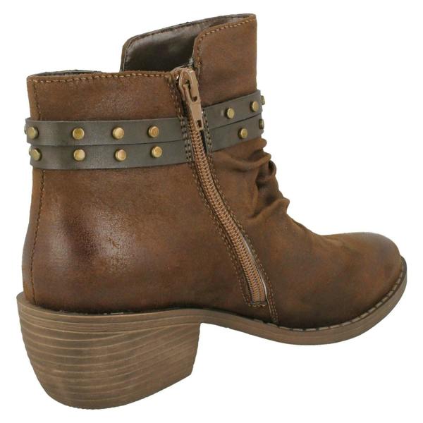 Down to Earth Ladies Down To Earth Rouched Ankle Boots F50948