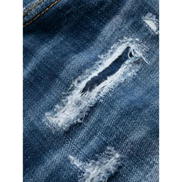 DSQUARED2 Tikdy Biker Jean Worn Reinforced Wash Blue Jeans W30