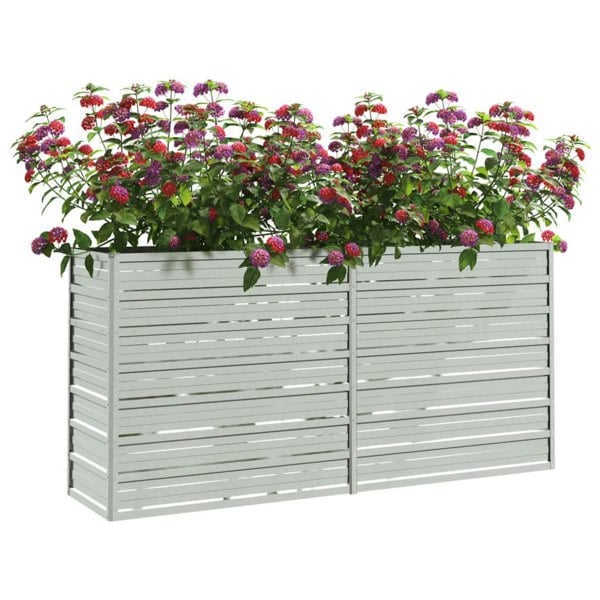 Berkfield Garden Raised Bed 160x40x77 cm Galvanized Steel Silver