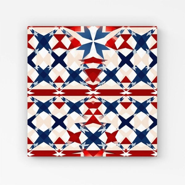 Warren Reed American Flag Abstract Pattern Canvas