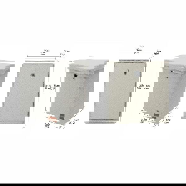 JVL Shiro Boucle Foldable Fabric Storage Cube with Lid for Home Organisation, White