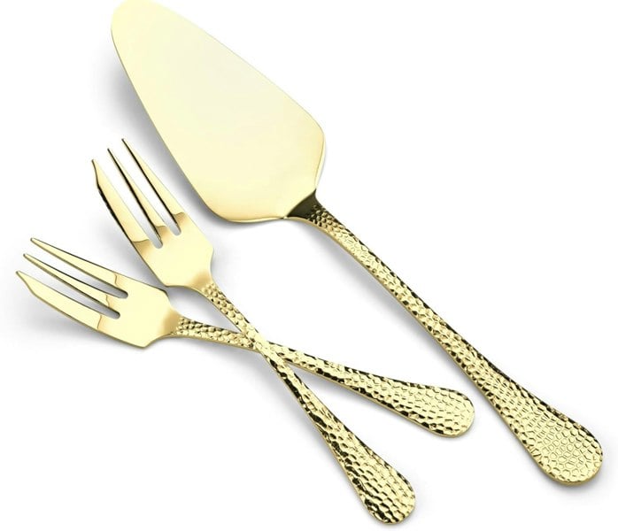 Arthur Price 'Champagne Avalon' Stainless Steel Gift Boxed Cutlery 7 Piece Pastry Serving Set