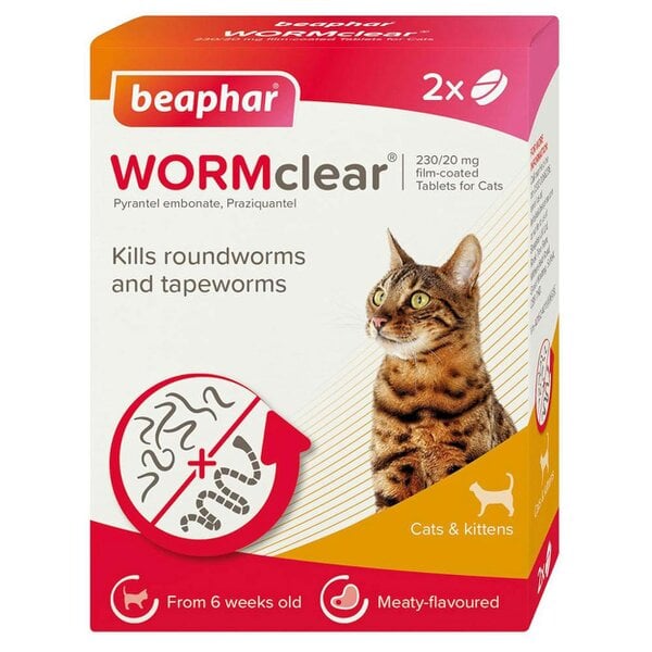 Beaphar WORMclear for Cats and Kittens (2 Tablets)