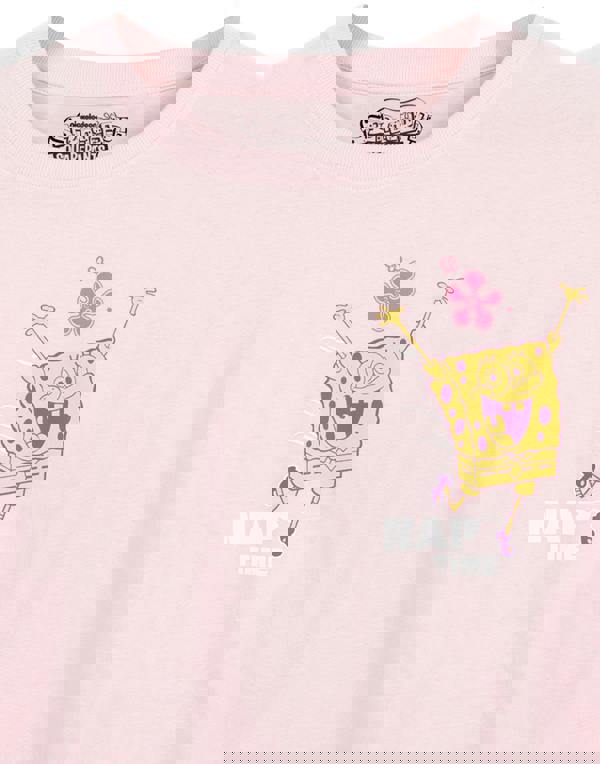 SpongeBob SquarePants Womens Pink Character Short Sleeve Long Leg Pyjama Set