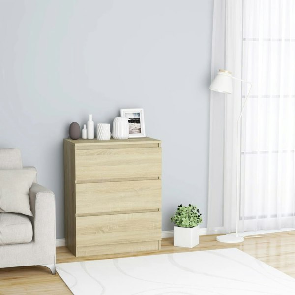 Berkfield Sideboard Sonoma Oak 60x35x76 cm Engineered Wood