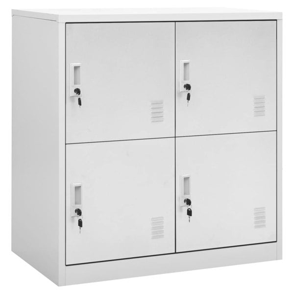 Berkfield Locker Cabinet Light Grey 90x45x92.5 cm Steel