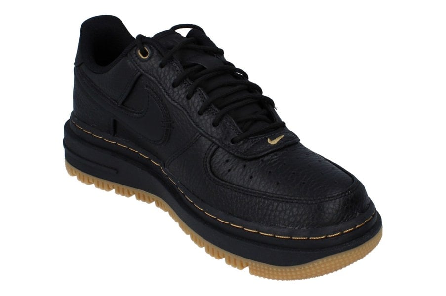 Nike Air Force 1 Luxe Mens Trainers Db4109  001 - Black Bucktan Gum Yellow 001 - Photo 3