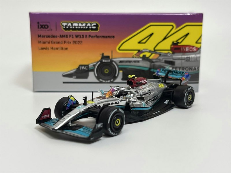 Tarmac Lewis Hamilton Mercedes AMG F1 W13 Miami GP 2022 1:64 Tarmac Works T64GF044LH2