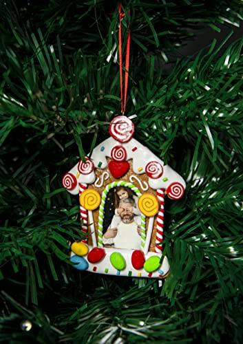 Ceramic Christmas Tree Hanging Photo Frame Decorations in Multicolour, Pack Sizes 3 or 12 image 6