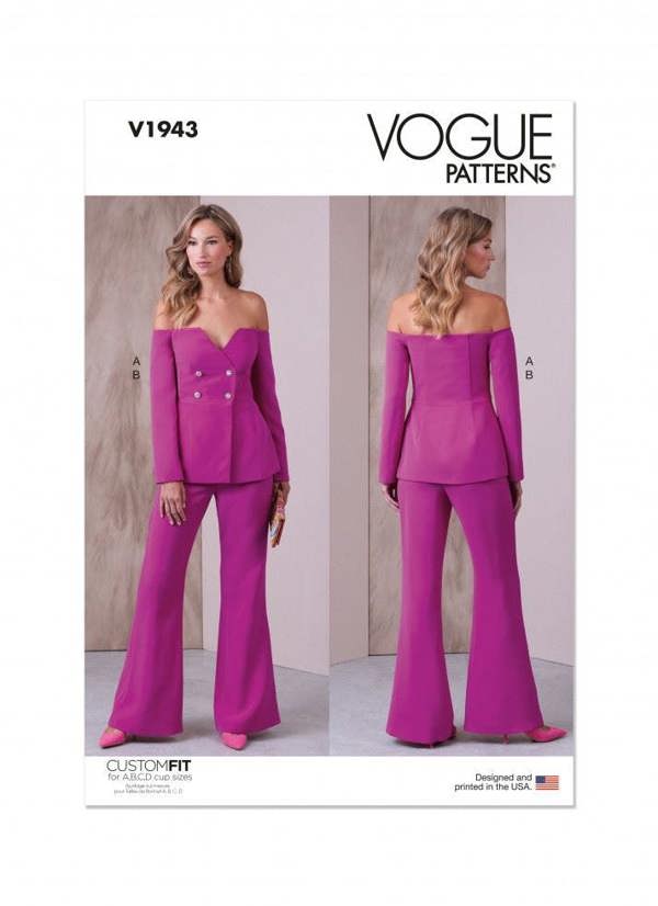 Vogue Sewing Pattern 1943, Jackets, Trousers, Suits for Women, B5 (8-10-12-14-16) - Advanced