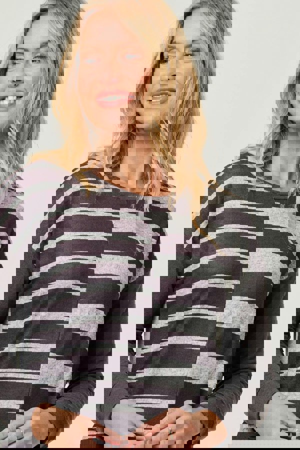 Grey | Geo Print Drop Shoulder Sweatshirt