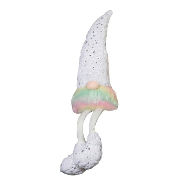 Samuel Alexander 70cm Festive Christmas Rainbow Haired Plush Gonk Dangly Legs & Starry Hat