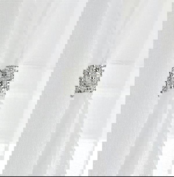 Luxury Living Linen Look Voile Ring Top Curtain Pair