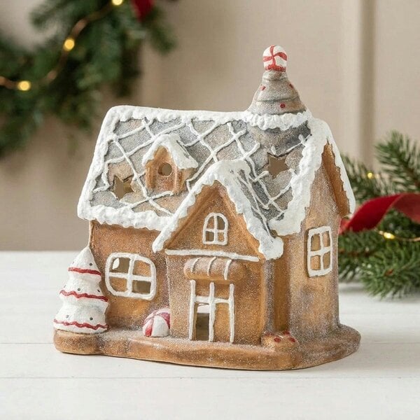 Garden Greatness Festive Resin Gingerbread House Ornament