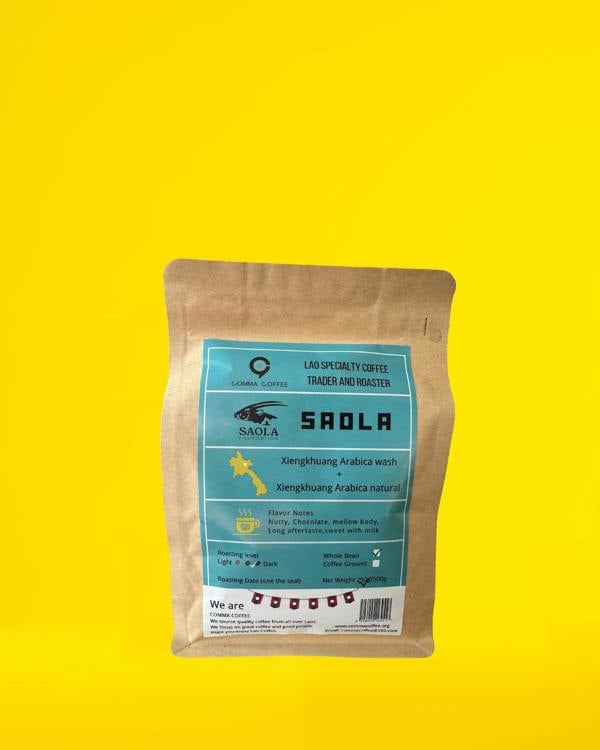 Yoyo Laos Sauce LAO SAOLA COFFEE BLEND - ROASTED ARABICA WHOLE BEAN
