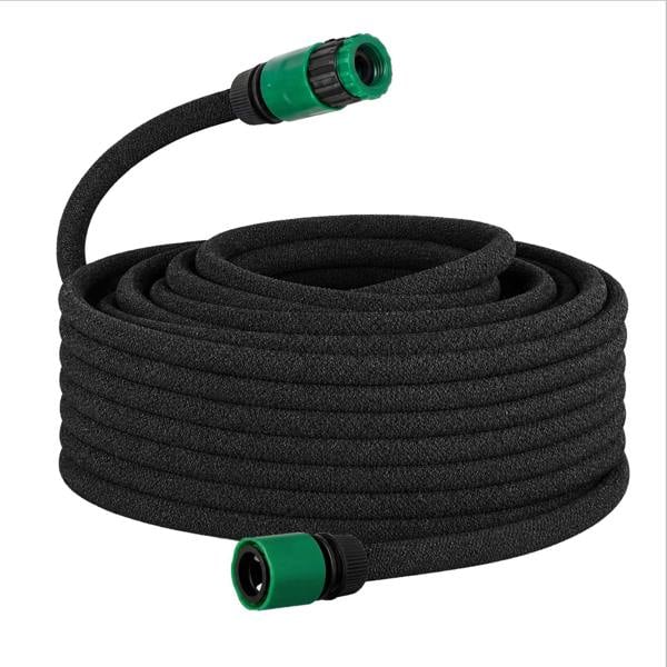 Traderight Soaker Hose 50m Drip Irrigation Deep Root Watering For Gardens Black