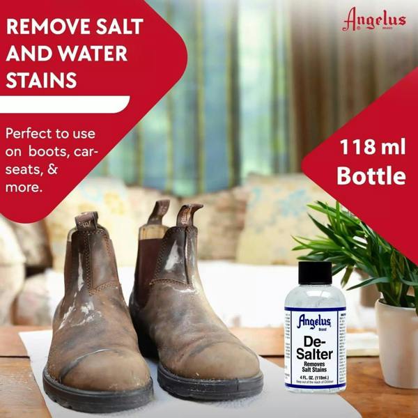 Angelus De-Salter - Salt Stain Remover for Leather Boots & Shoes 4oz