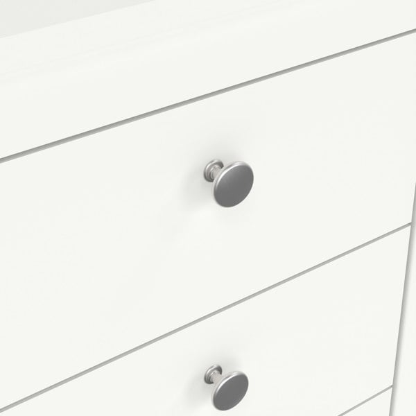 Furniture To Go Madrid Bedside Table 3 Drawers in White