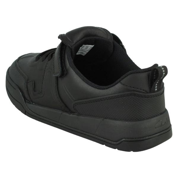 Clarks Boys Clarks Fold-Over Tongue School Shoes Laser Track Y