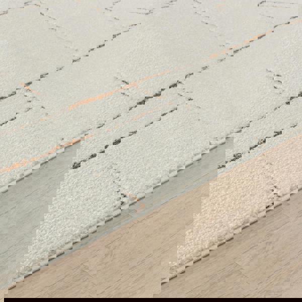 Livabliss Freud-Modern Ivory Brown High Pile Rug