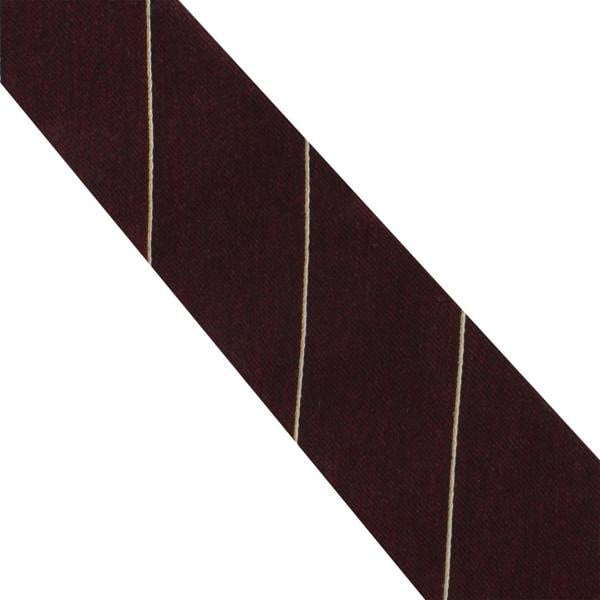 Dunhill luxurious wool and silk blend tie in a fine regimental stripe pattern