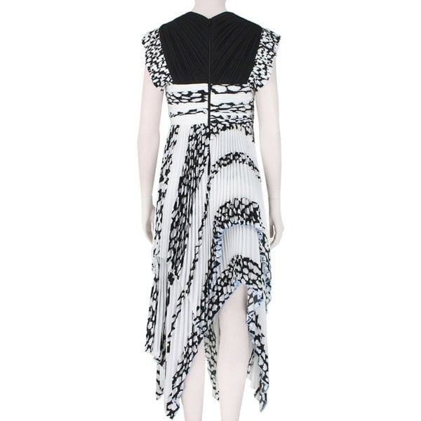 Proenza Schouler runway collection dress in a black and white leopard pattern