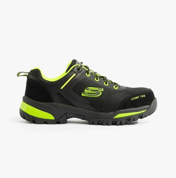 Skechers Work Skechers Work 200188EC GATLON Mens Safety Trainers Black/Lime
