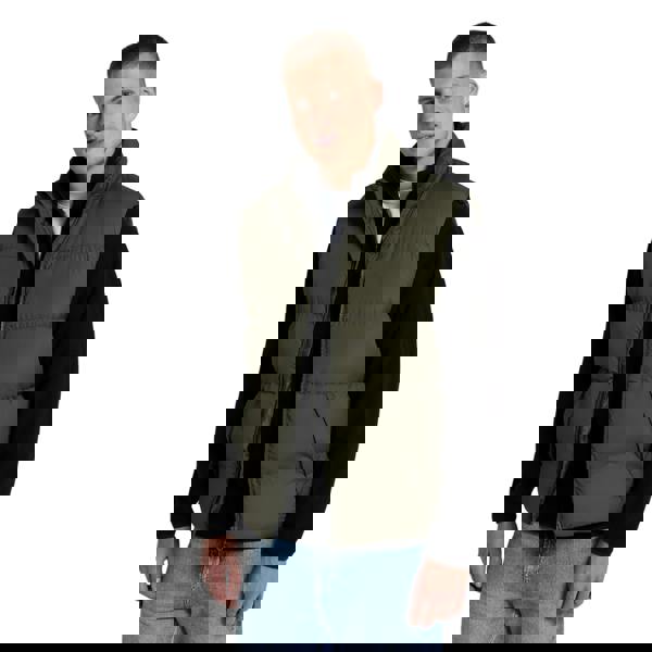 Animal Mens Haworth Padded Gilet - Dark Khaki - 